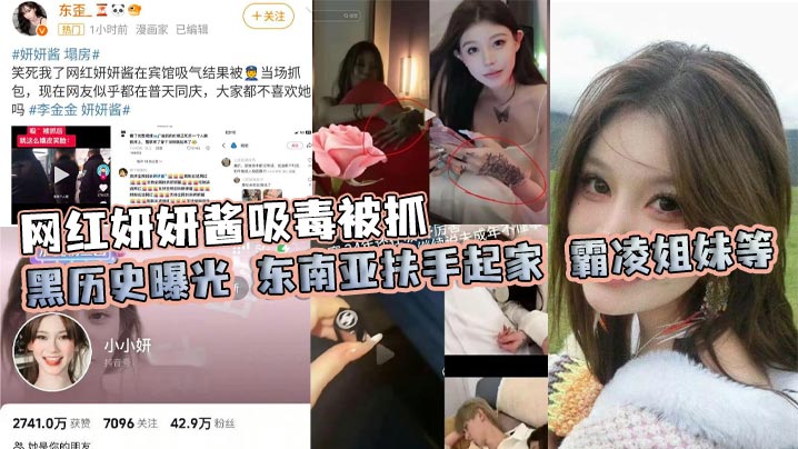 网红妍妍酱吸毒被抓 黑历史曝光 东南亚扶手起家 霸凌姐妹等}