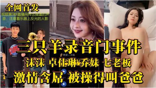 三只羊录音门事件全网首发！沫沫 卓仕琳 乔妹 七老板激情含屌，被操得叫爸爸